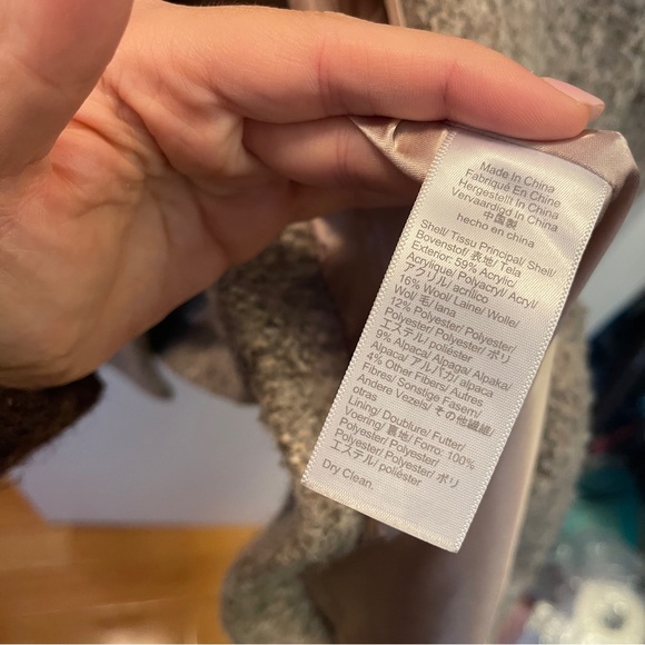 JCREW Italian Wool Car Coat Mushroom Brown and Tan - Picture 8 of 12